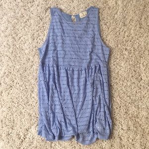 Flowy Blue Pins and Needles Top